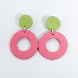 TWIGGY | Handmade Polymer Clay Earrings | Pink